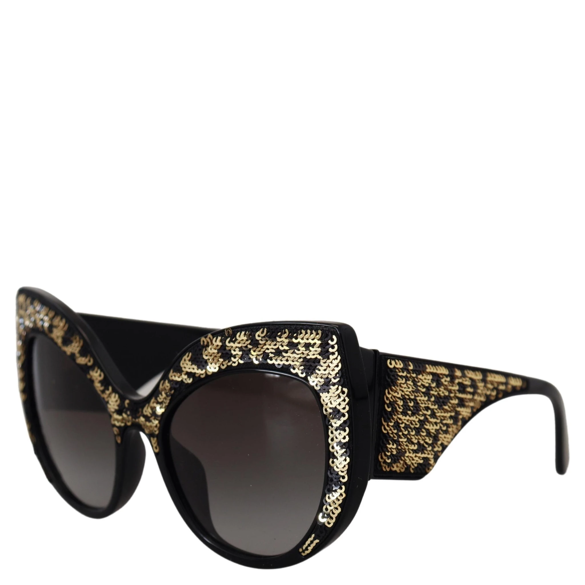 Black Gold Sequin Butterfly Polarized DG4326 Sunglasses