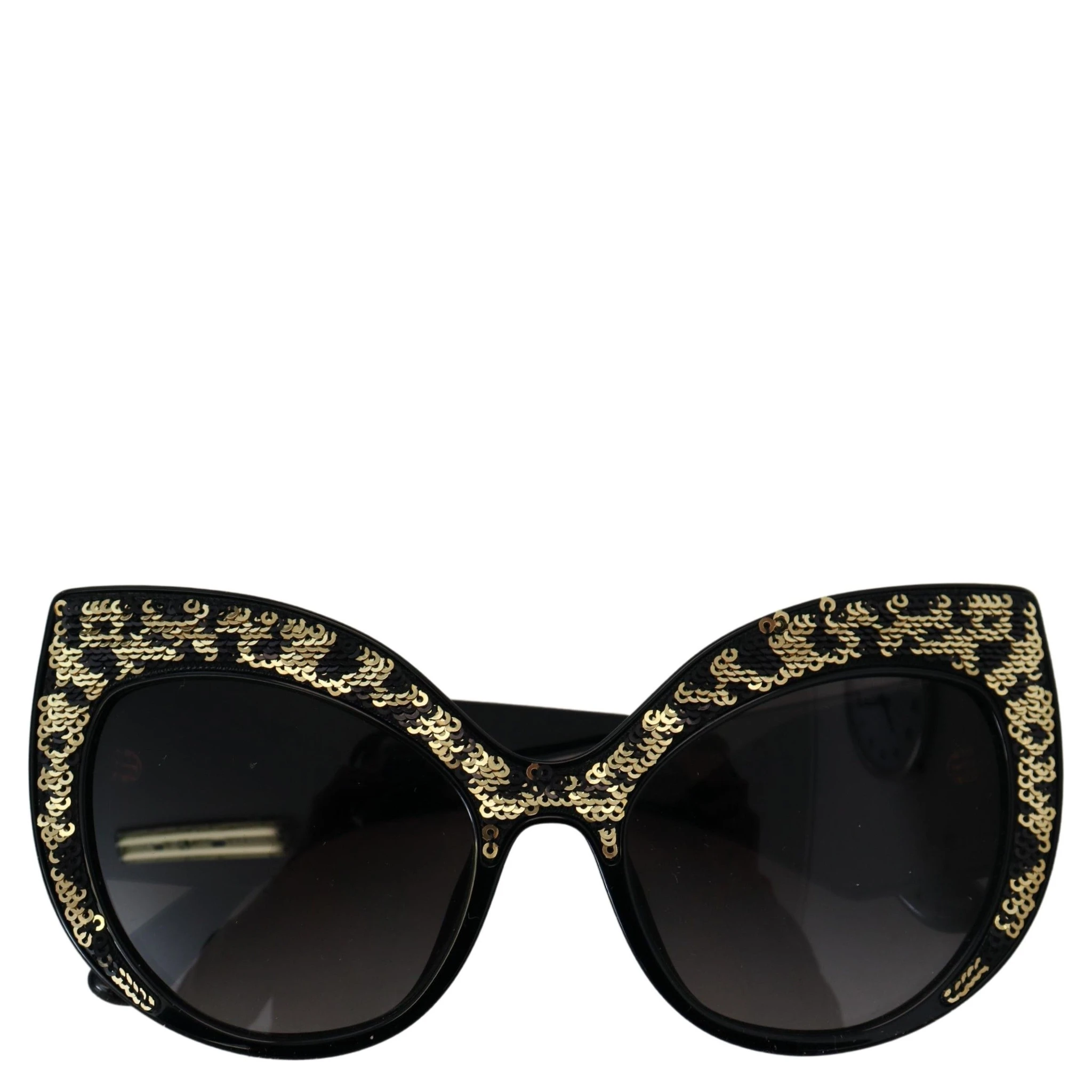 Black Gold Sequin Butterfly Polarized DG4326 Sunglasses