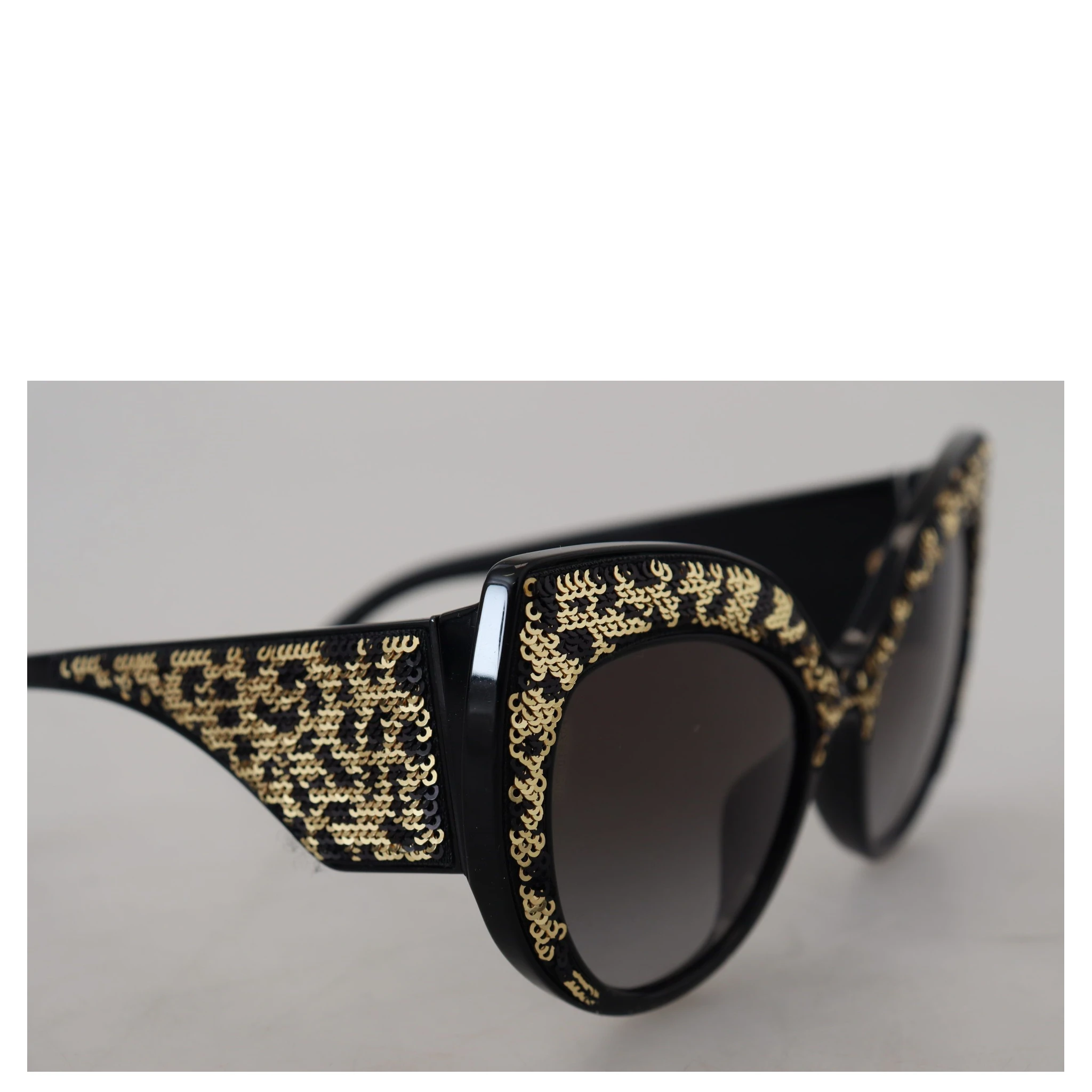 Black Gold Sequin Butterfly Polarized DG4326 Sunglasses