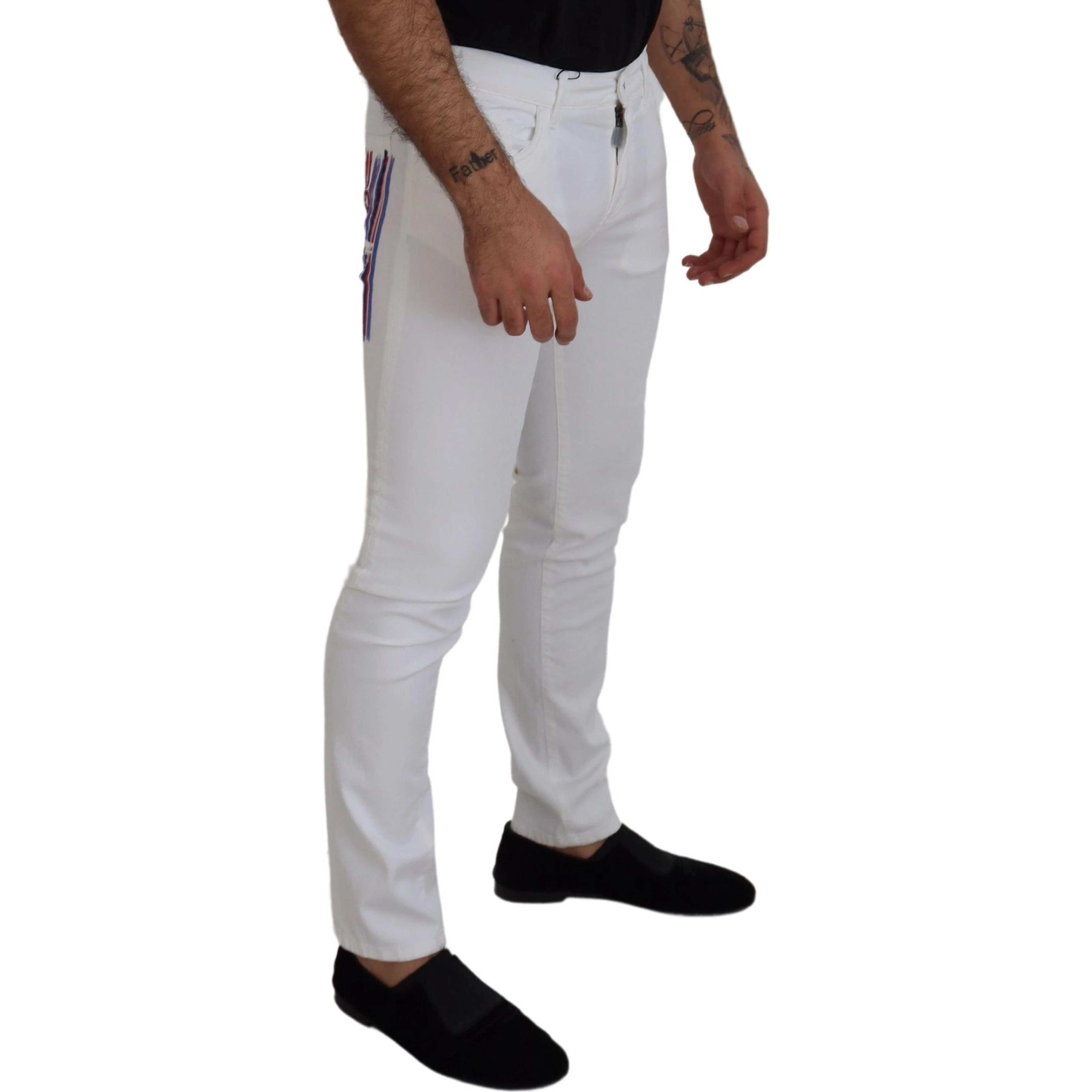 White Slim Skinny Stretch Cotton Denim Jeans