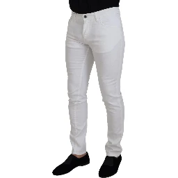White Slim Skinny Stretch Cotton Denim Jeans