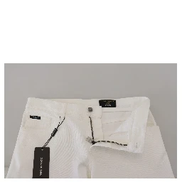 White Slim Skinny Stretch Cotton Denim Jeans