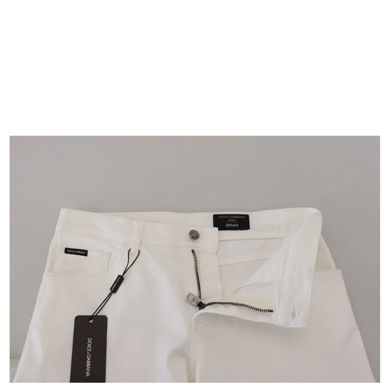 White Slim Skinny Stretch Cotton Denim Jeans