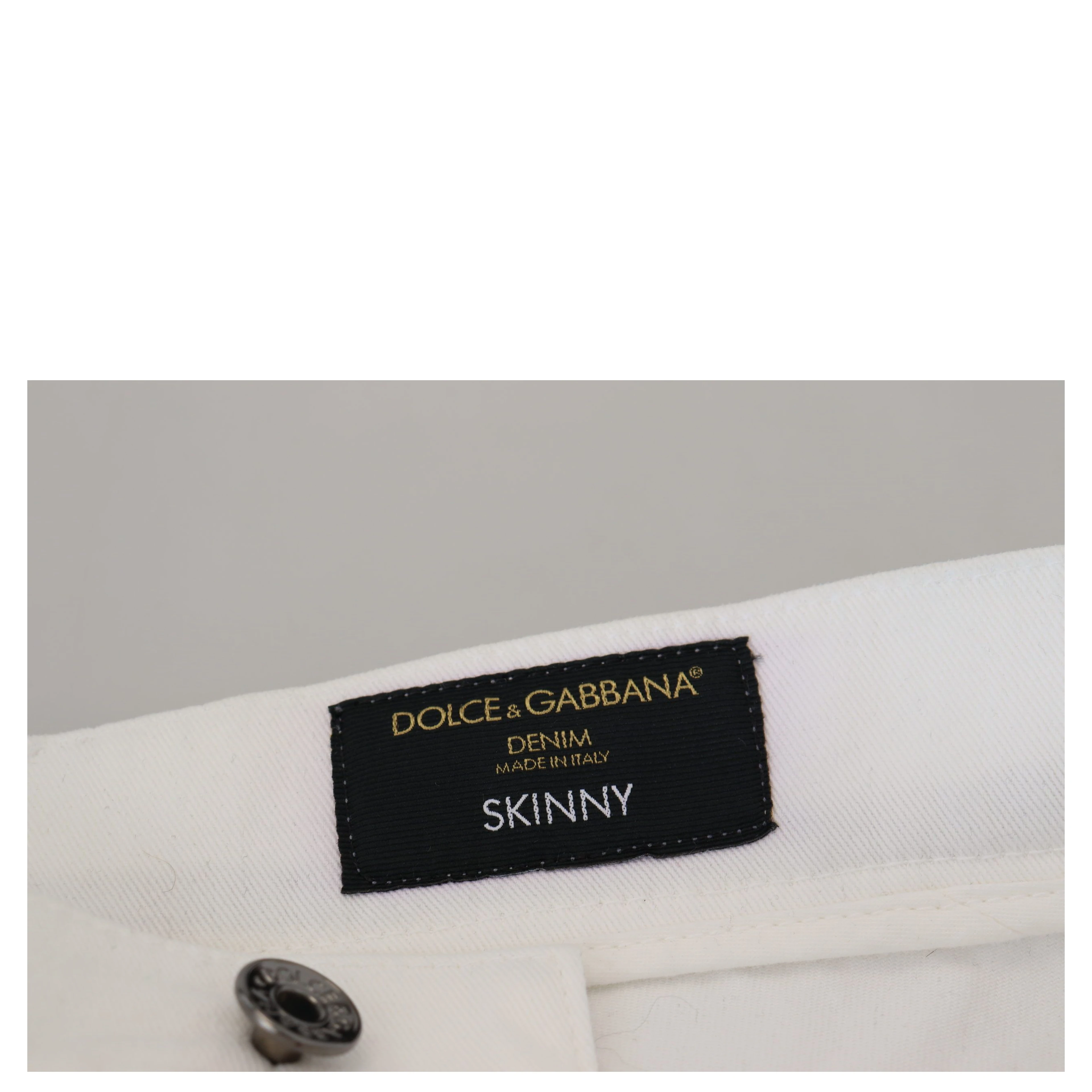 White Slim Skinny Stretch Cotton Denim Jeans
