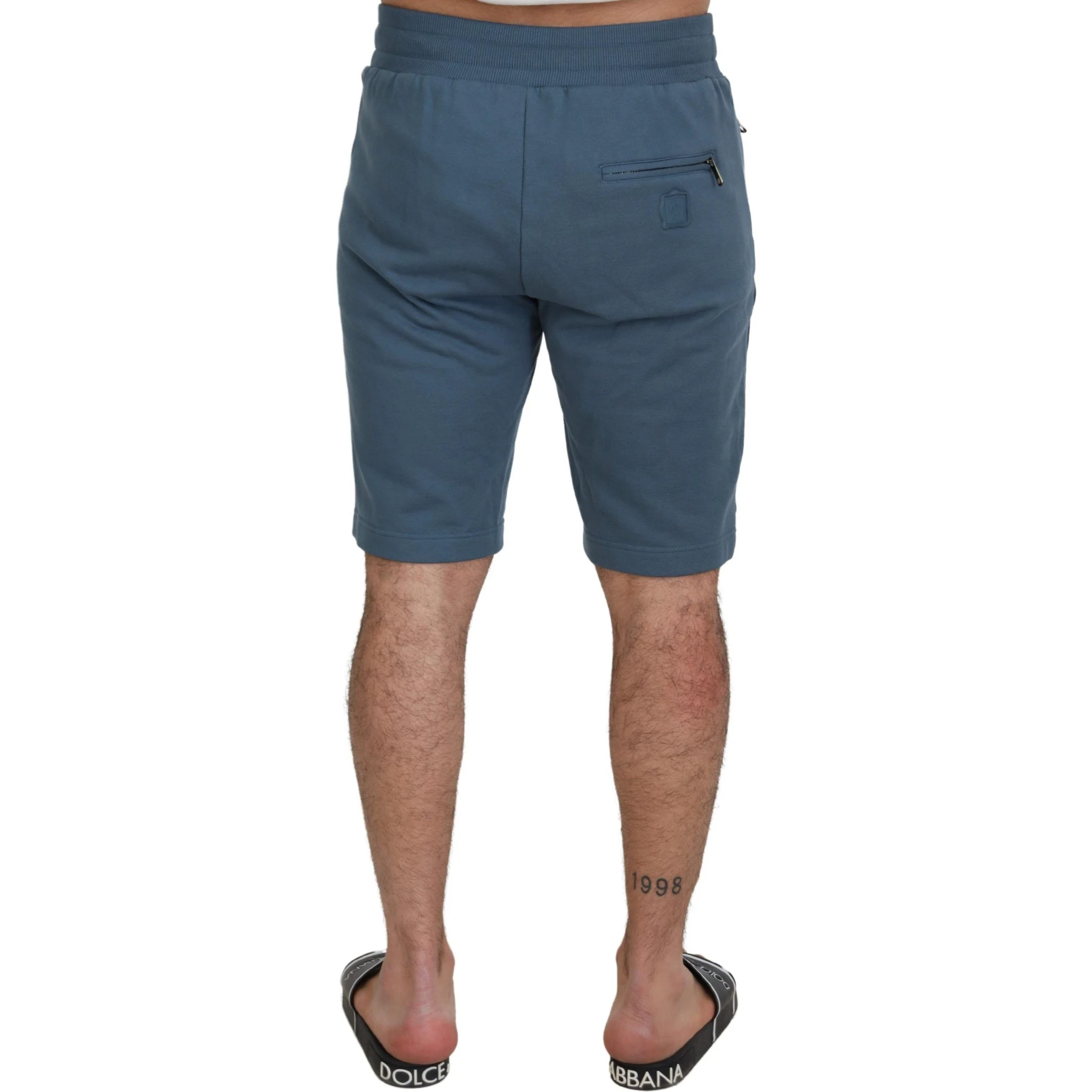 Blue Cotton Bermuda Casual Mens Shorts