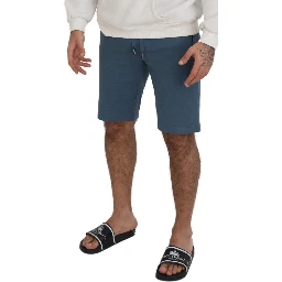 Blue Cotton Bermuda Casual Mens Shorts