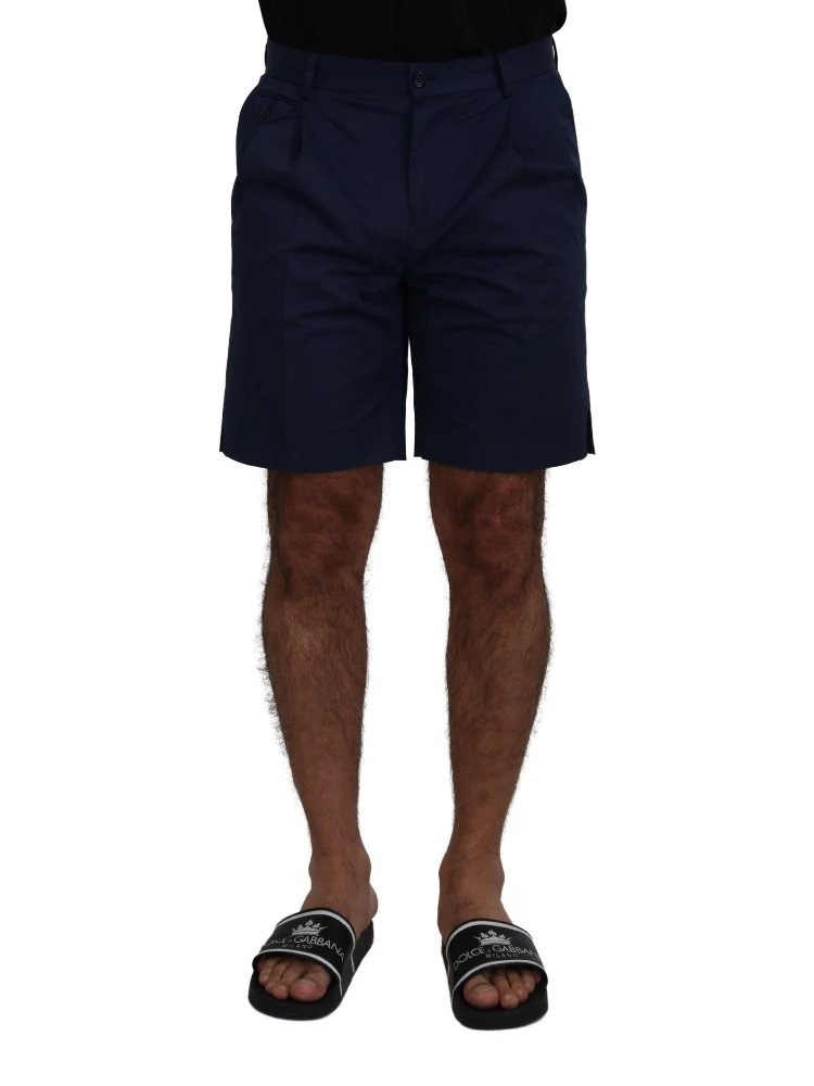 Blue Chinos Cotton Stretch Casual Shorts