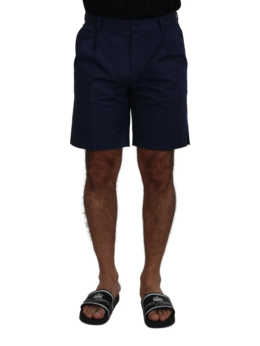 Blue Chinos Cotton Stretch Casual Shorts