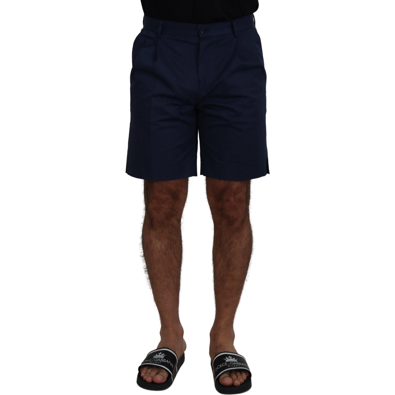 Blue Chinos Cotton Stretch Casual Shorts