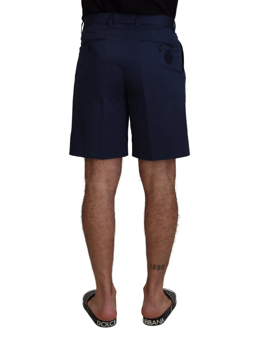 Blue Chinos Cotton Stretch Casual Shorts