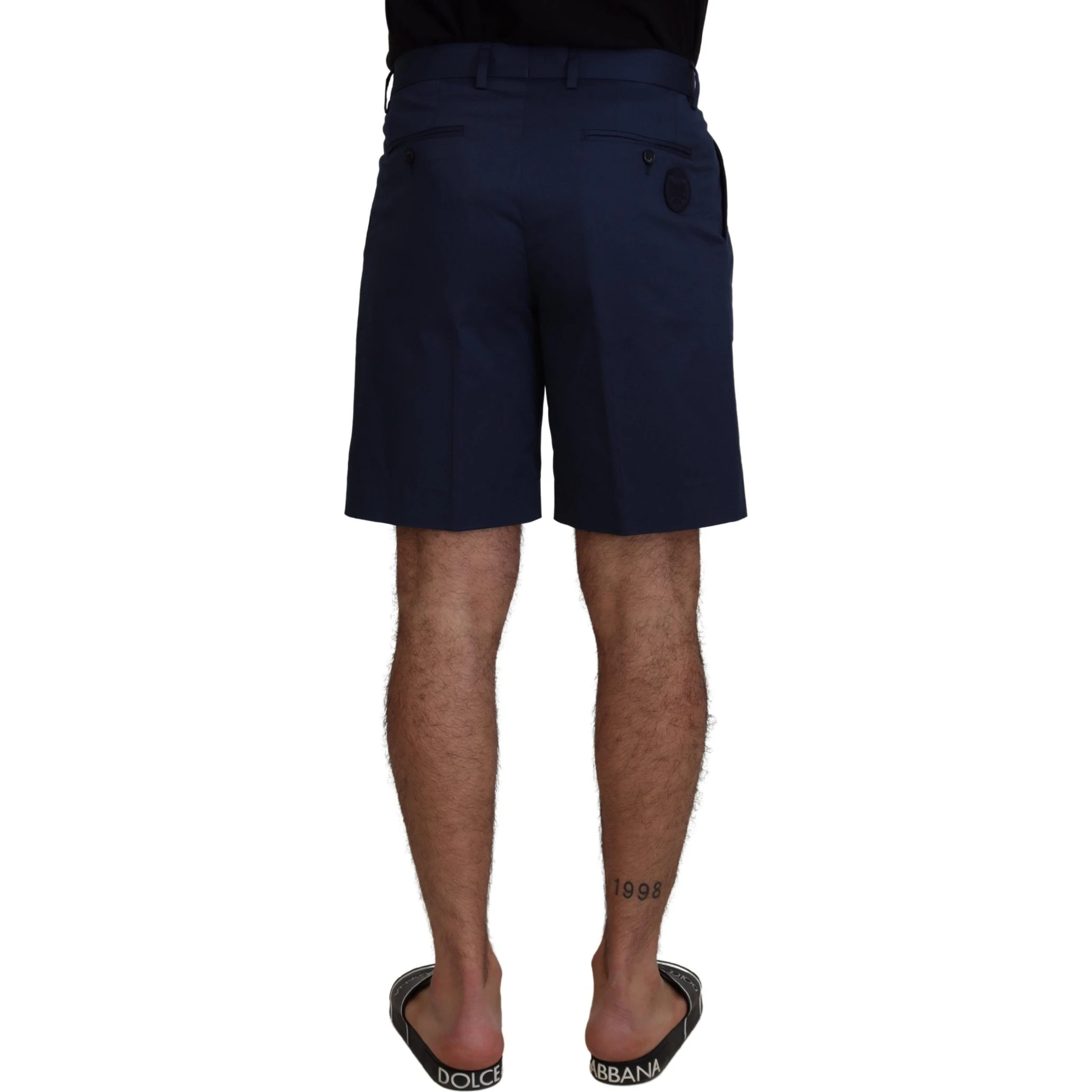 Blue Chinos Cotton Stretch Casual Shorts