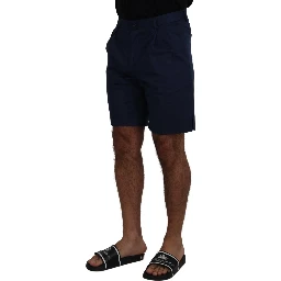 Blue Chinos Cotton Stretch Casual Shorts