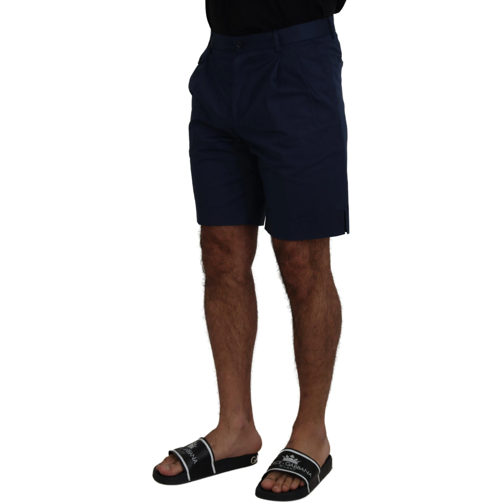 Blue Chinos Cotton Stretch Casual Shorts