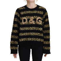 Black Gold D&G Crystal Cashmere Sweater