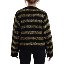 Black Gold D&G Crystal Cashmere Sweater