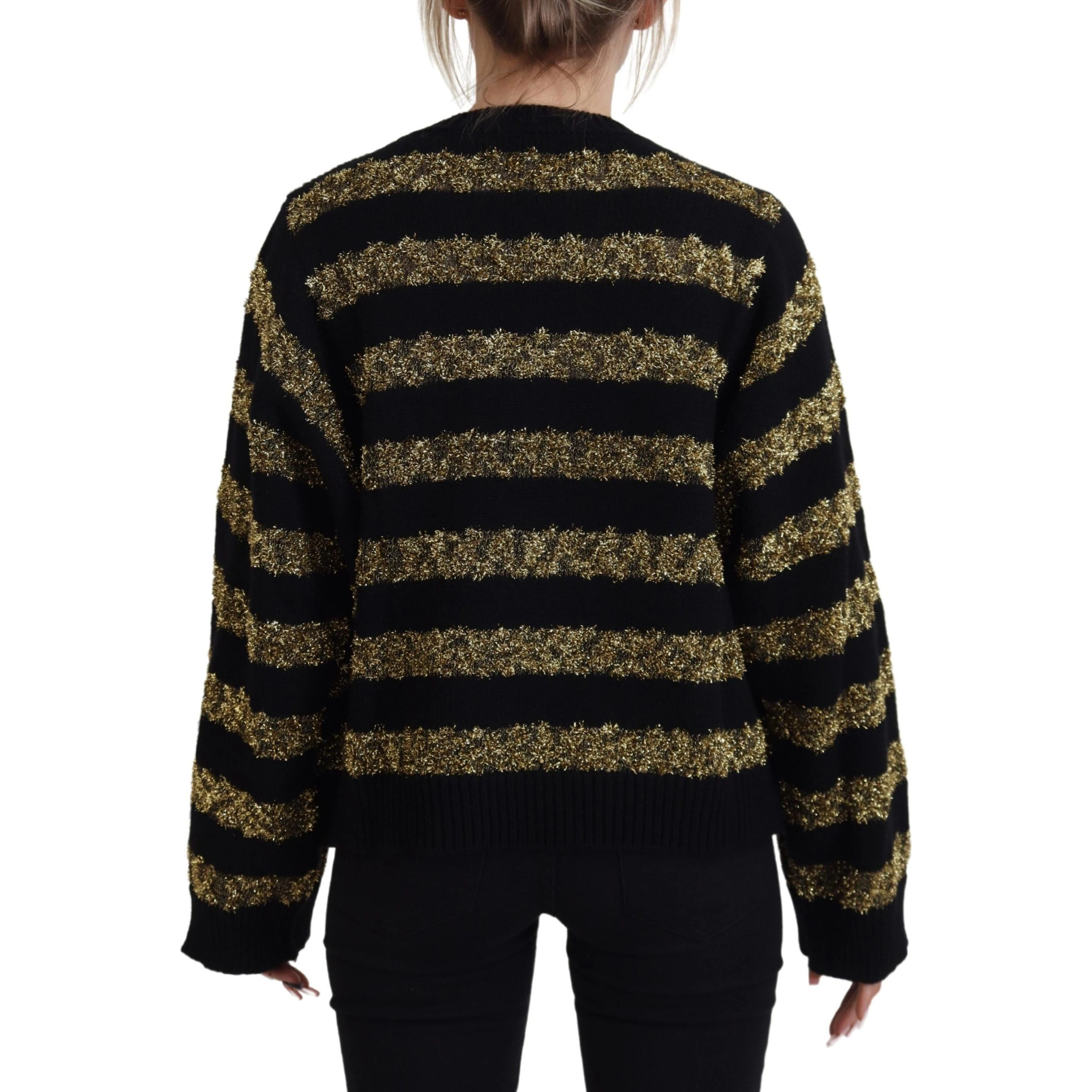 Black Gold D&G Crystal Cashmere Sweater