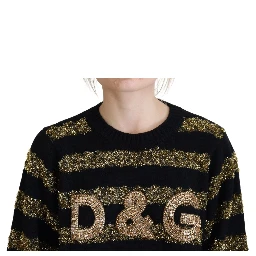 Black Gold D&G Crystal Cashmere Sweater