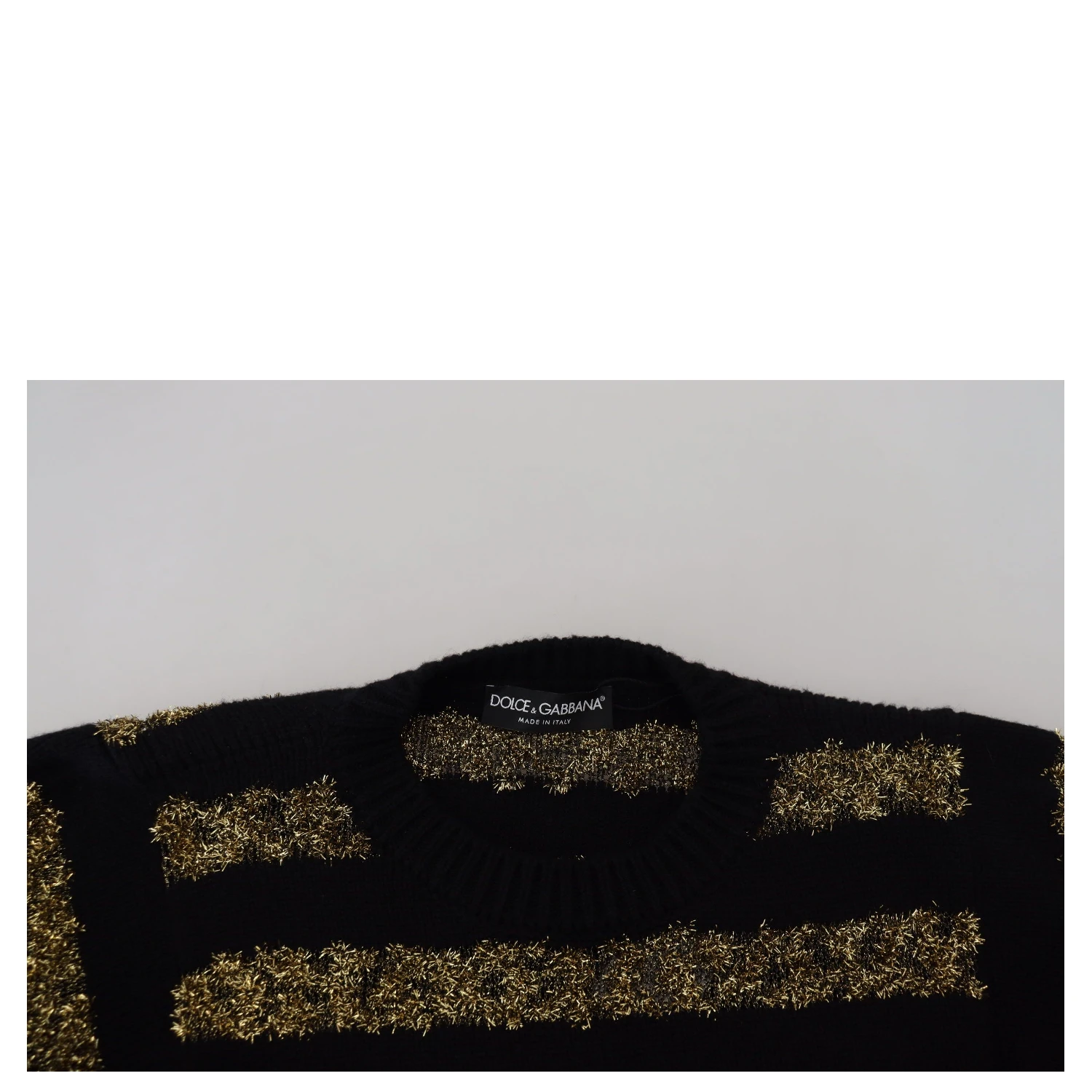 Black Gold D&G Crystal Cashmere Sweater