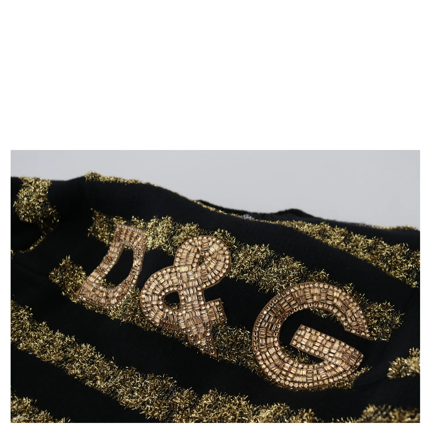 Black Gold D&G Crystal Cashmere Sweater