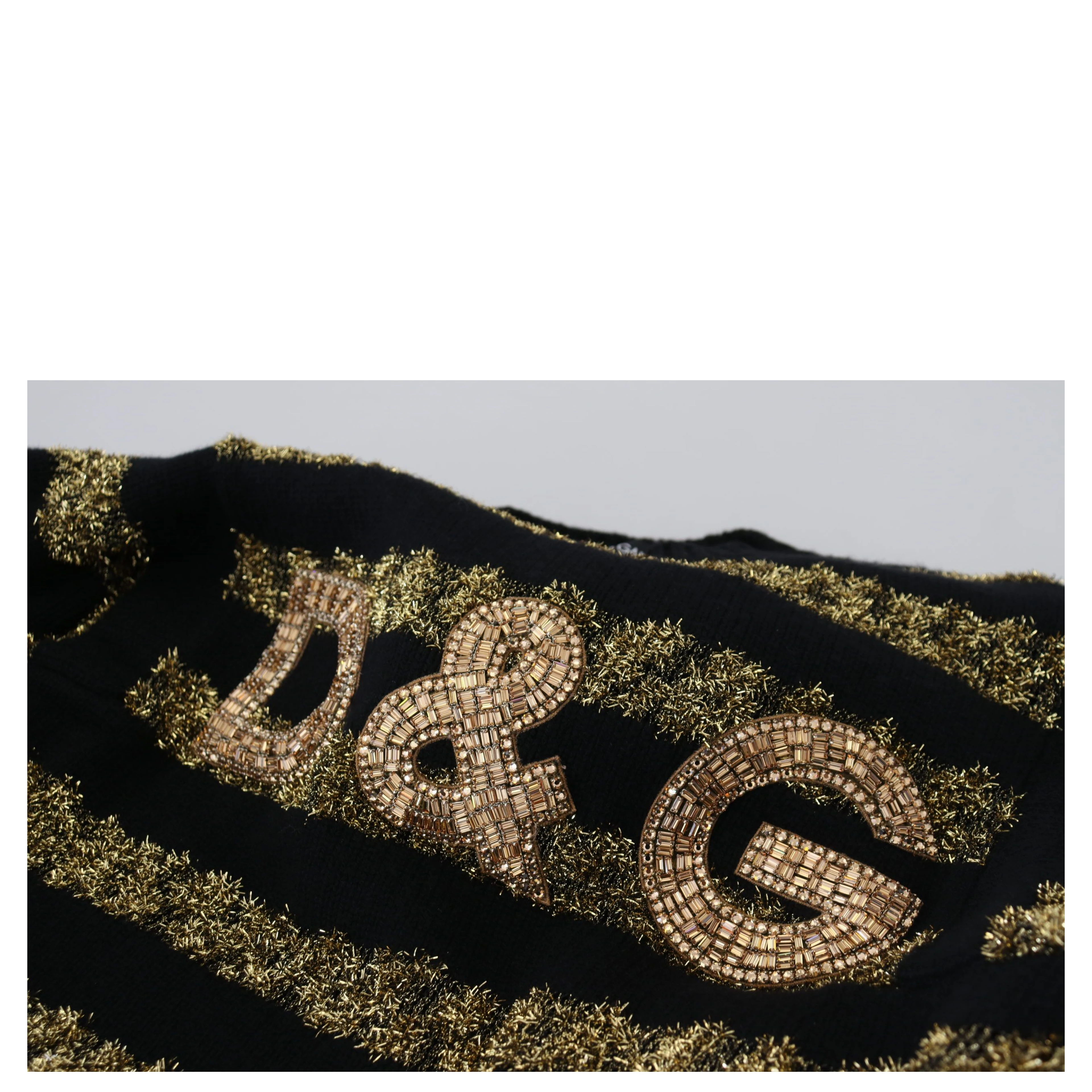 Black Gold D&G Crystal Cashmere Sweater