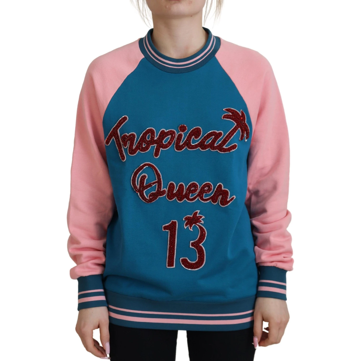Blue Pink Queen Sequin Crystal Sweater