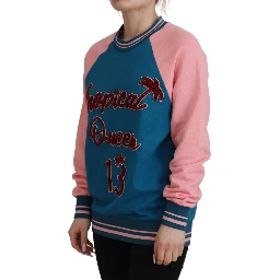 Blue Pink Queen Sequin Crystal Sweater