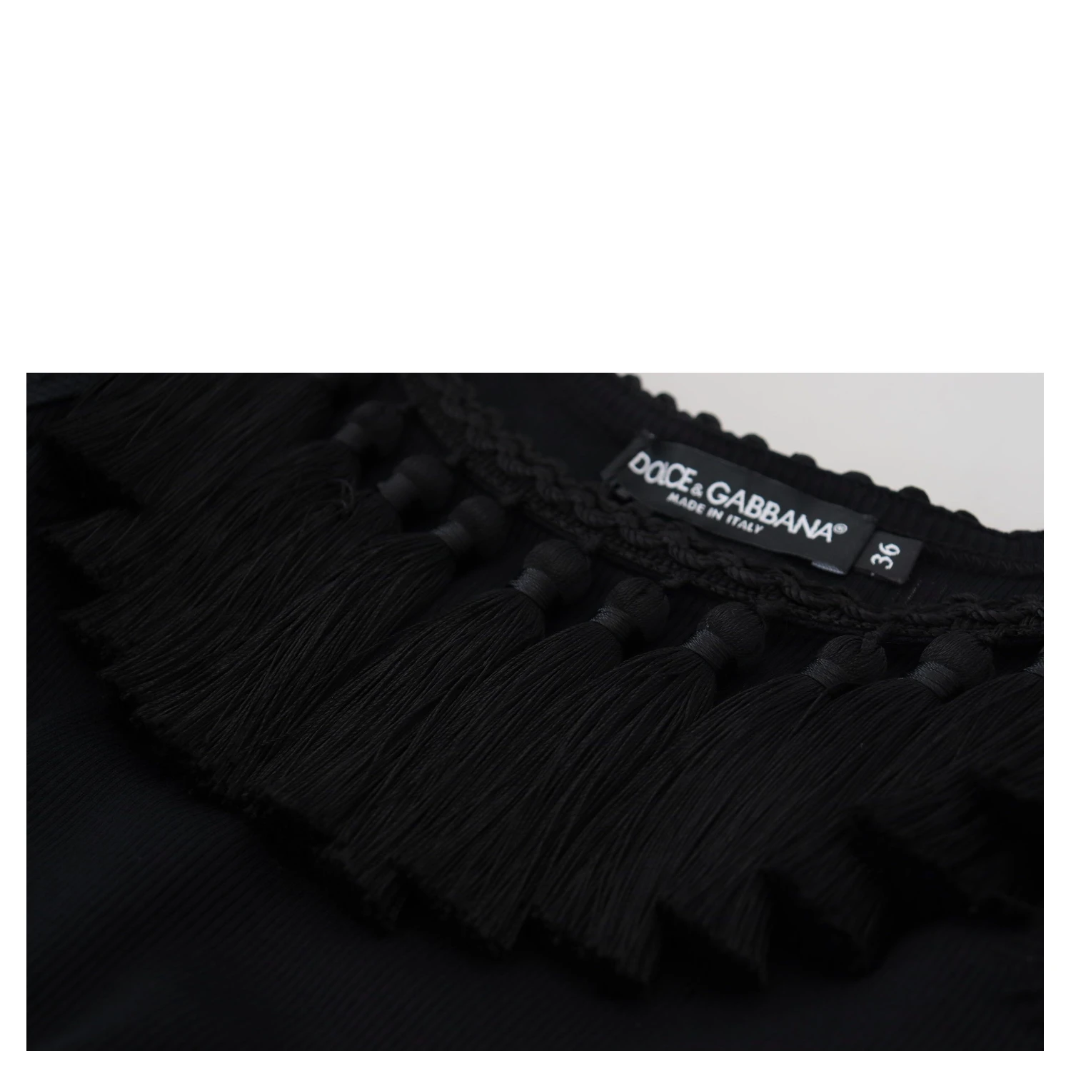 Black Tank Top Blouse Tassle Cotton Blouse