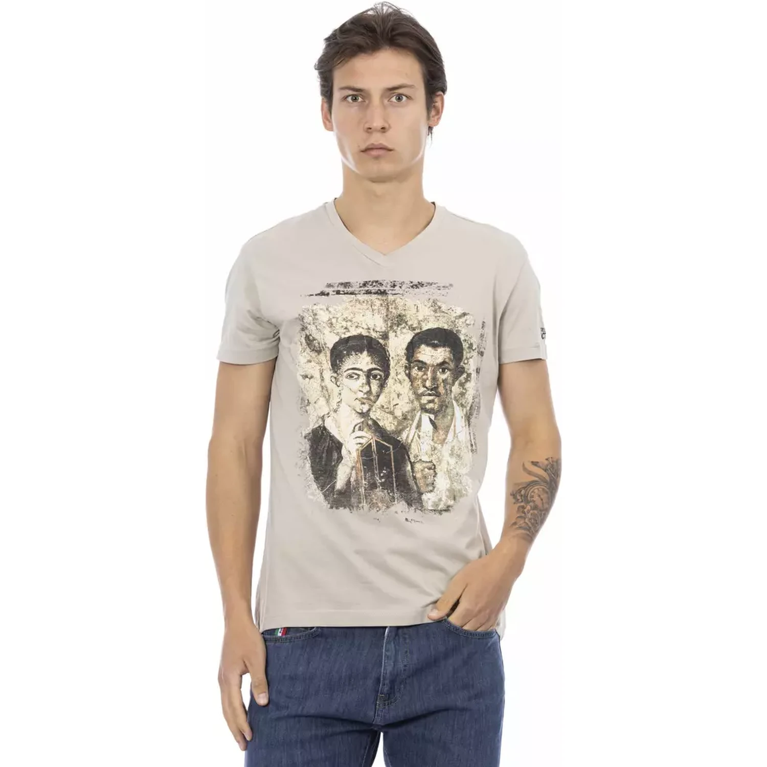 Beige Cotton T-Shirt