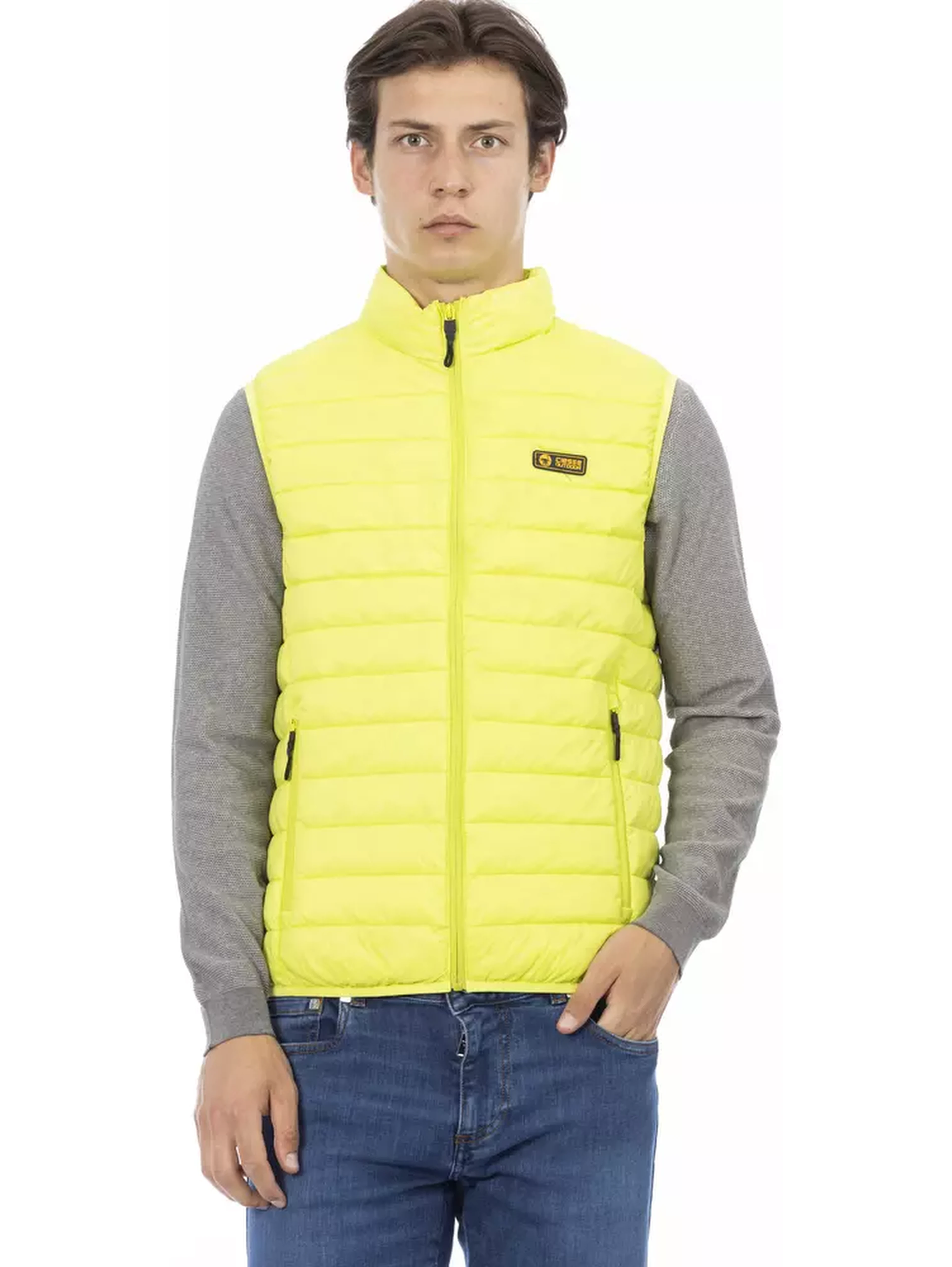 Yellow Polyester Jackets & Coat