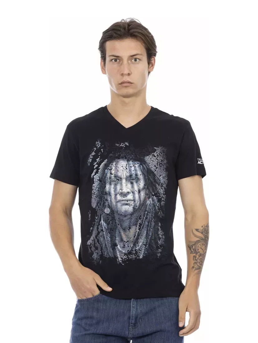 Black Cotton T-Shirt