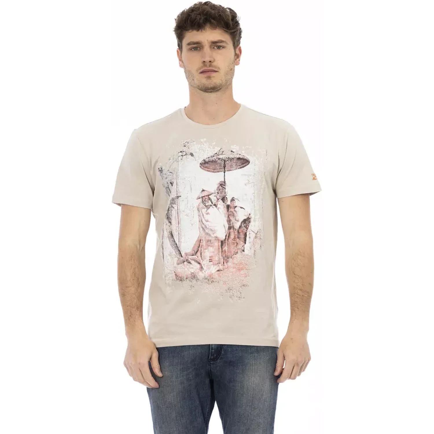 Beige Cotton T-Shirt