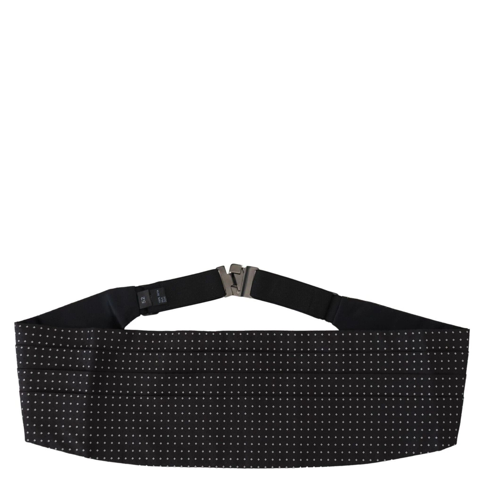 Black Polka Dot Wide Waist Men Belt Cummerband