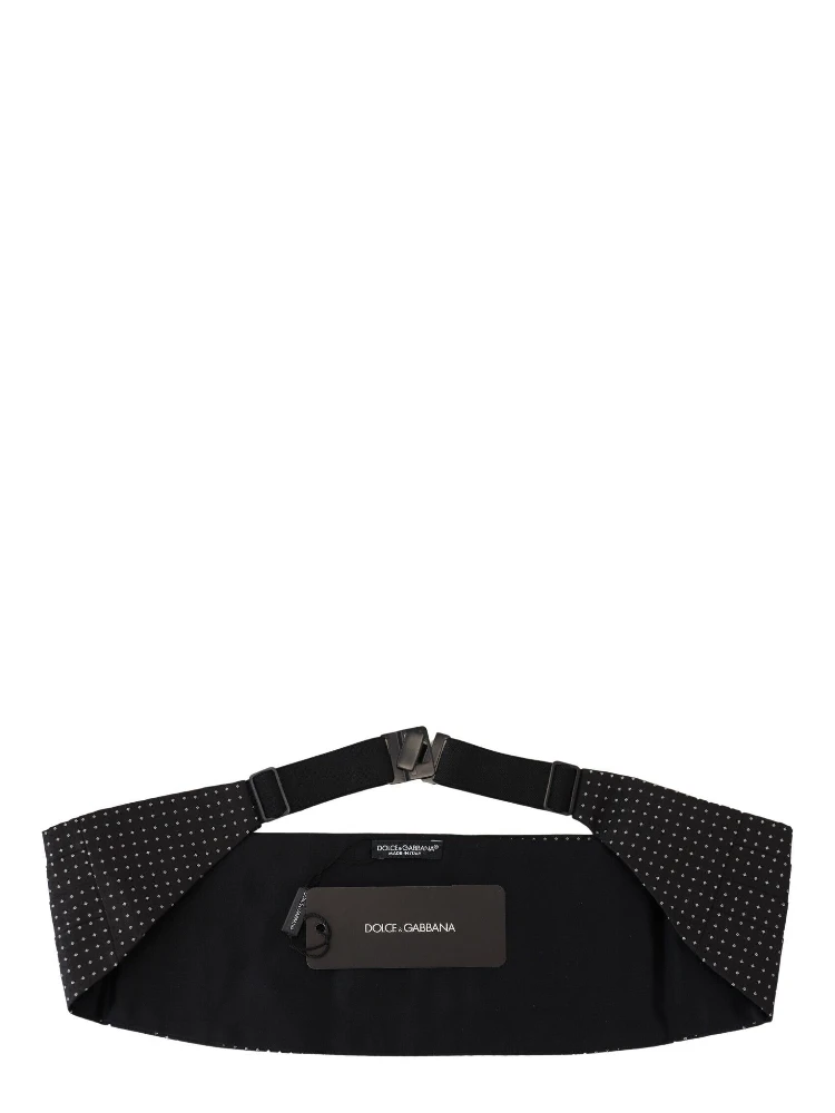 Black Polka Dot Wide Waist Men Belt Cummerband alternative