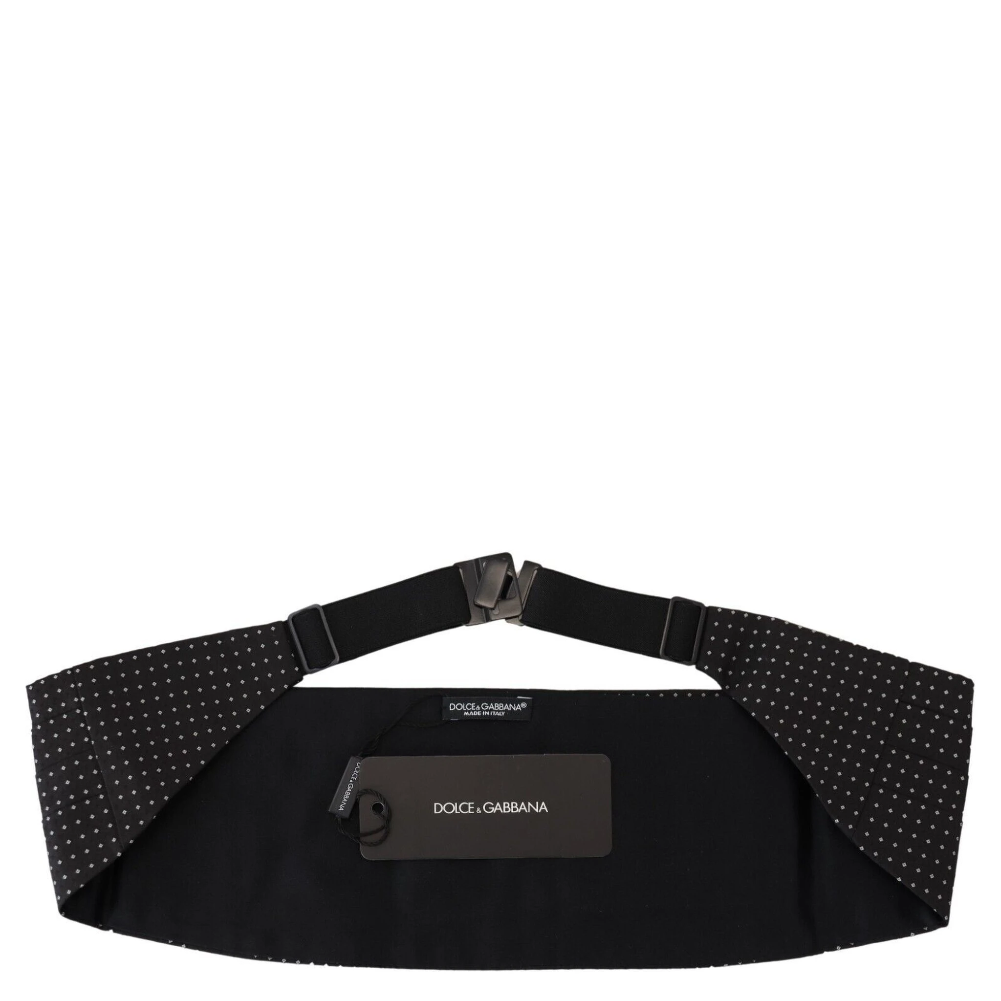 Black Polka Dot Wide Waist Men Belt Cummerband