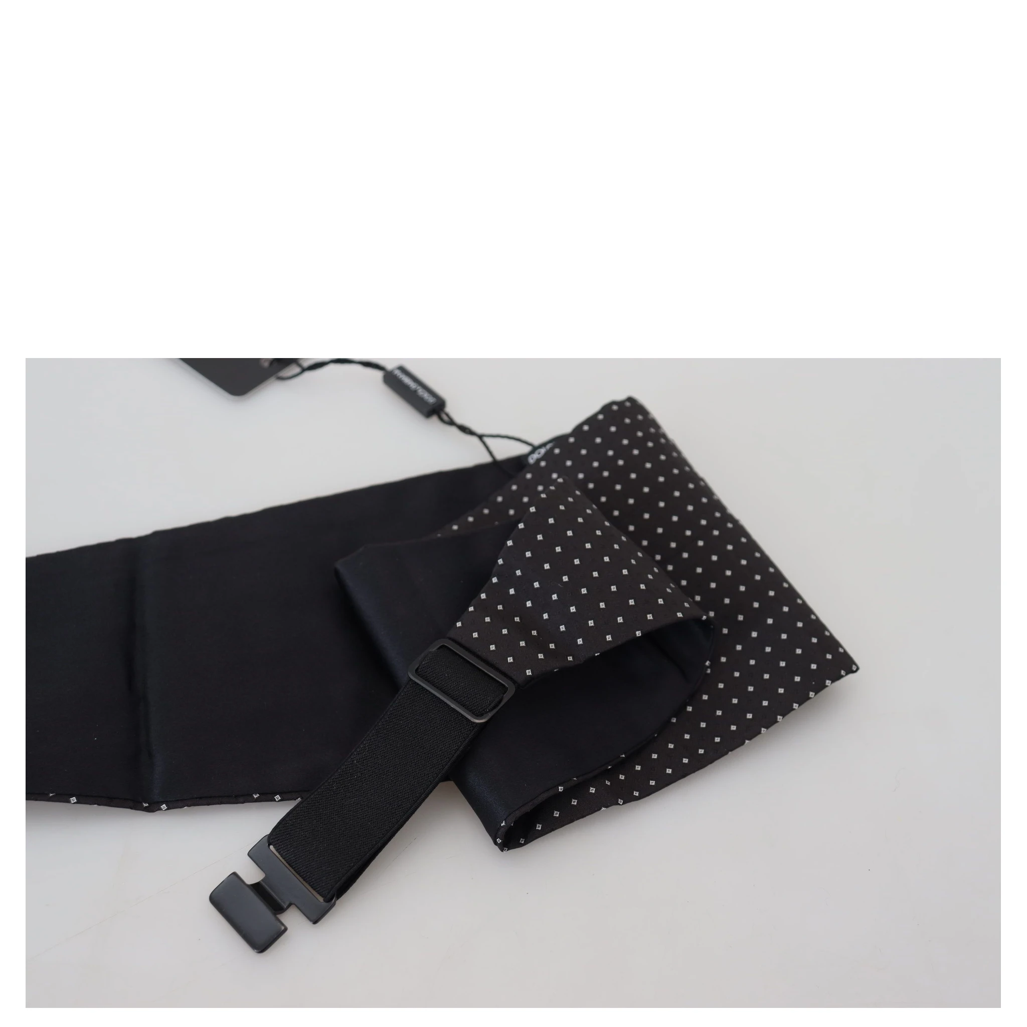 Black Polka Dot Wide Waist Men Belt Cummerband