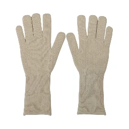 White Cashmere Knitted Hands Mitten Mens Gloves