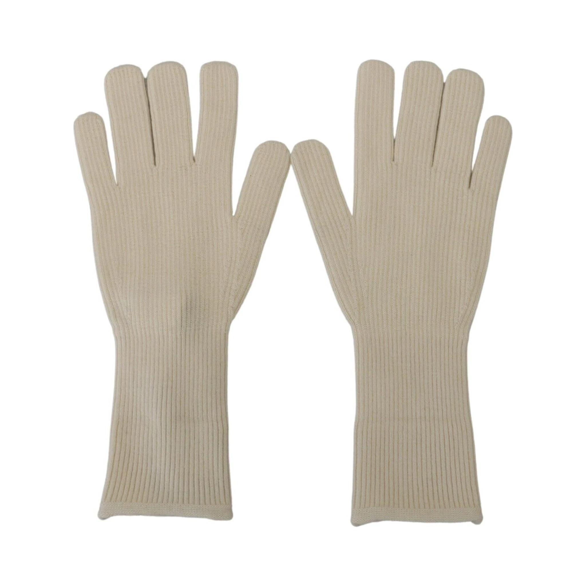 White Cashmere Knitted Hands Mitten Mens Gloves