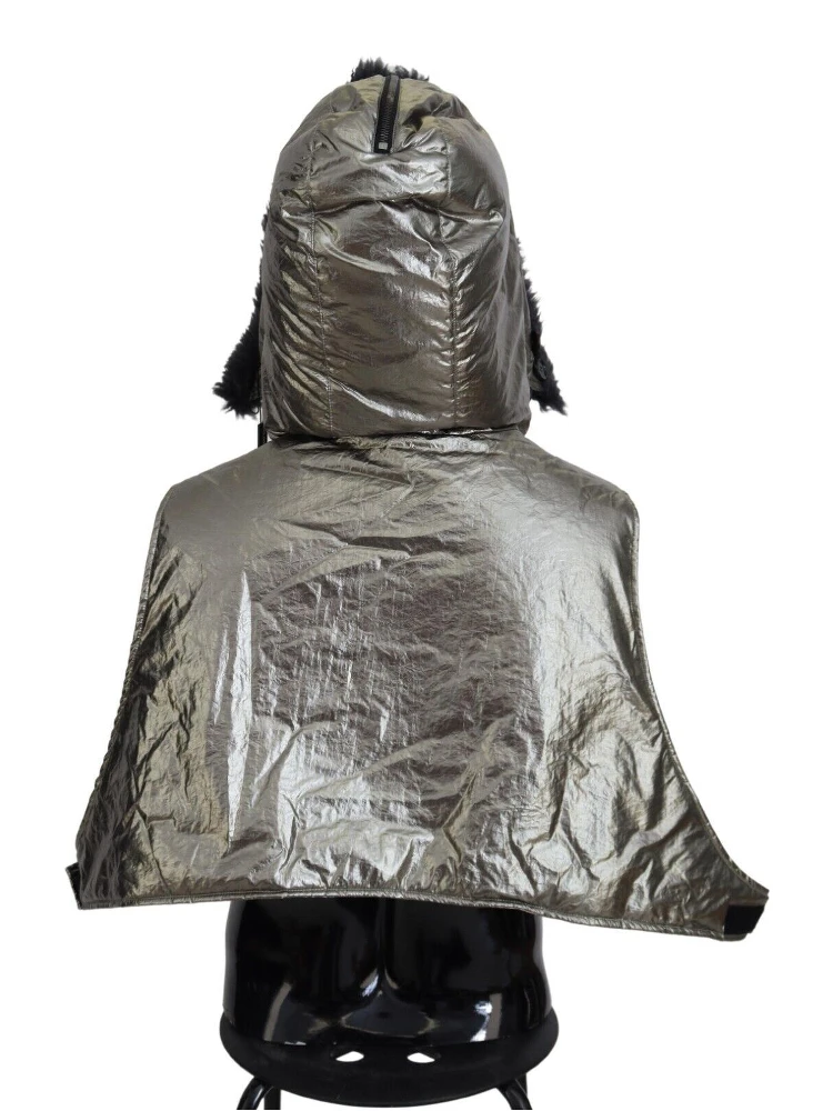 Silver Fur Whole Head Wrap Men Capello Nylon Hat alternative