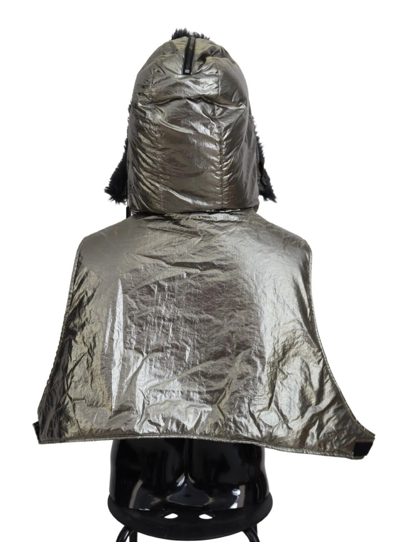 Silver Fur Whole Head Wrap Men Capello Nylon Hat