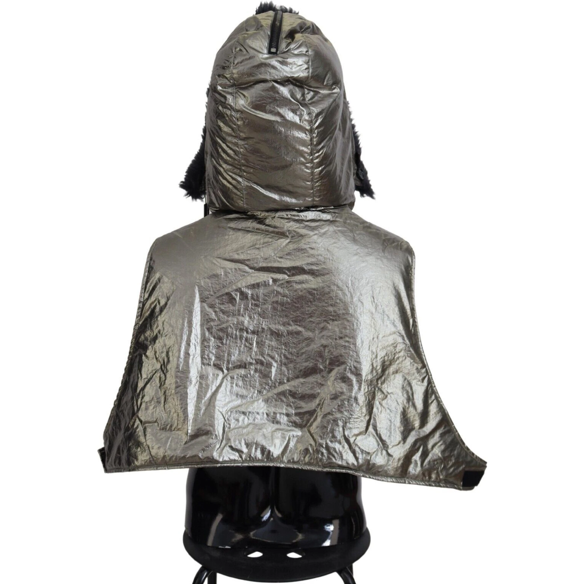 Silver Fur Whole Head Wrap Men Capello Nylon Hat