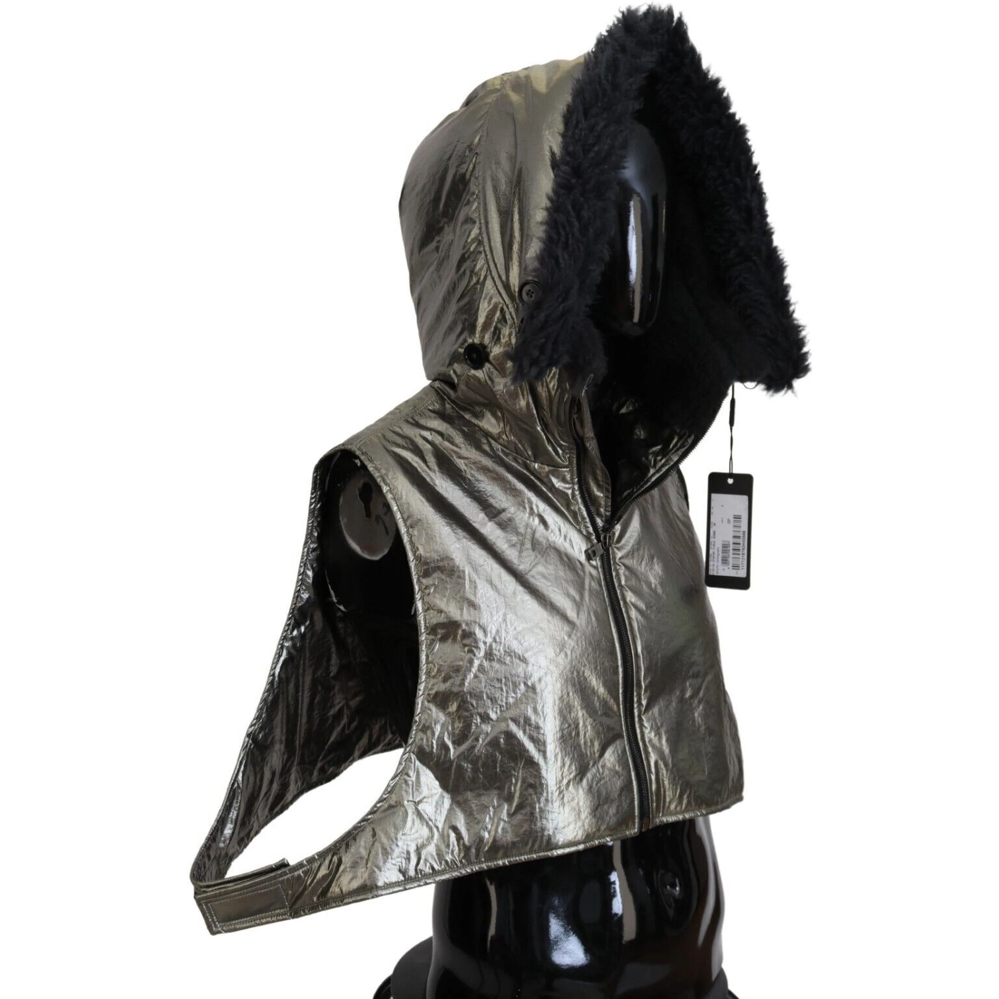 Silver Fur Whole Head Wrap Men Capello Nylon Hat