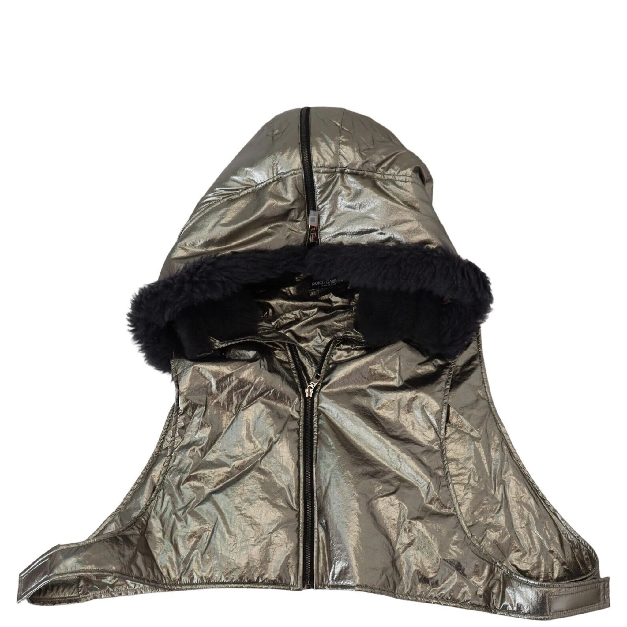 Silver Fur Whole Head Wrap Men Capello Nylon Hat