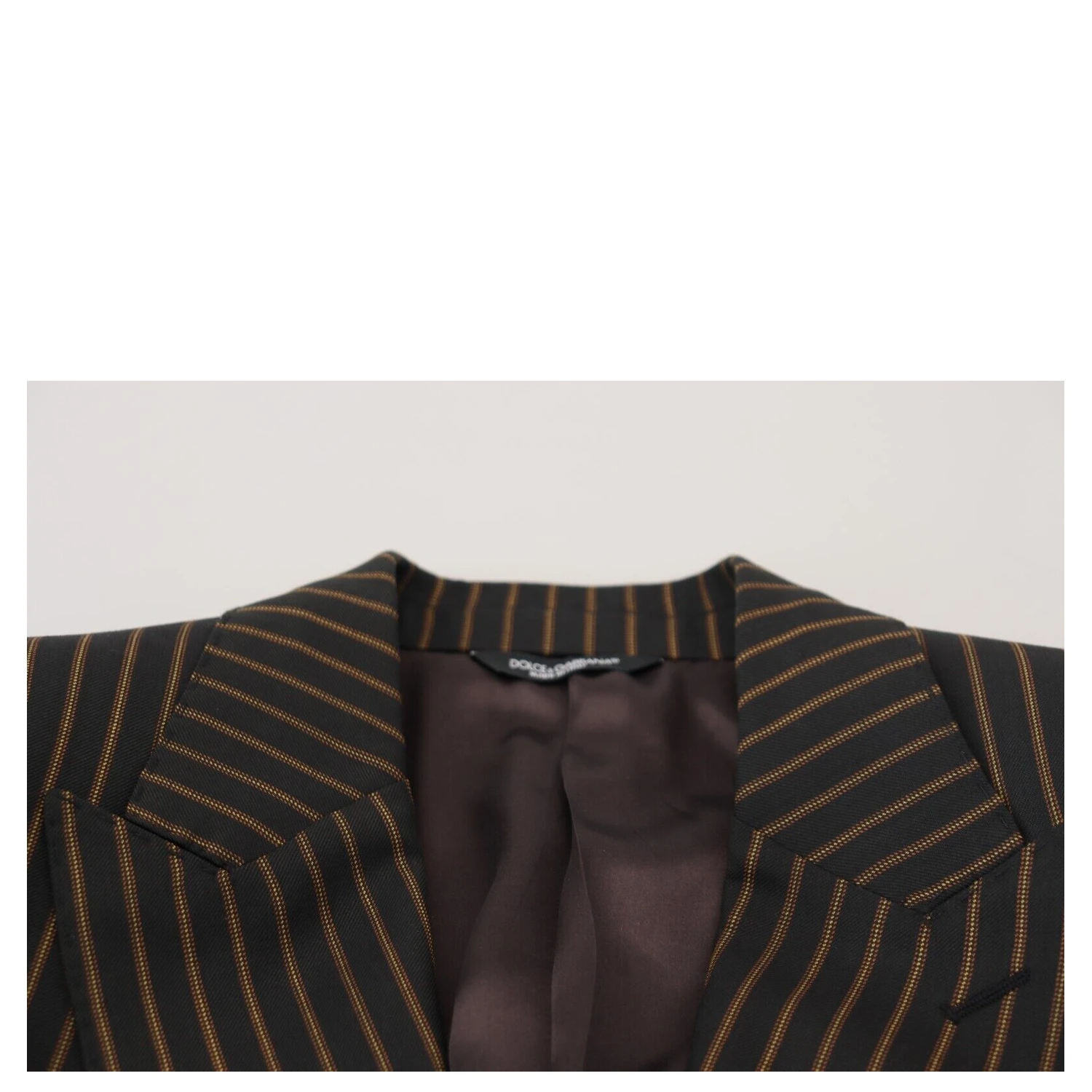 Black Brown Stripes Single Breasted Blazer
