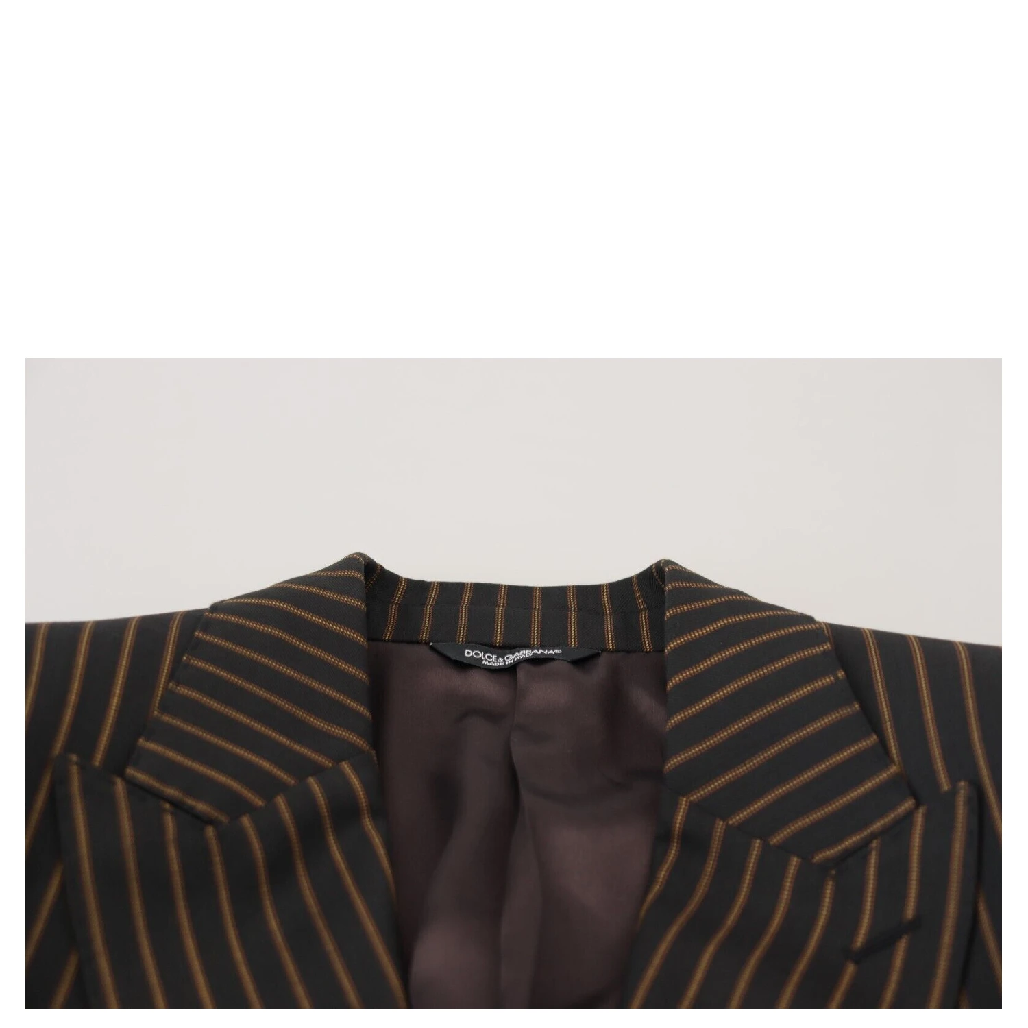 Black Brown Stripes Single Breasted Blazer