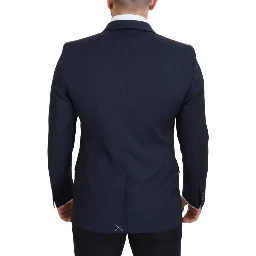 Dark Blue Wool Single Breasted MARTINI Blazer
