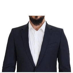 Dark Blue Wool Single Breasted MARTINI Blazer
