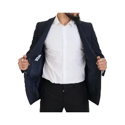 Dark Blue Wool Single Breasted MARTINI Blazer