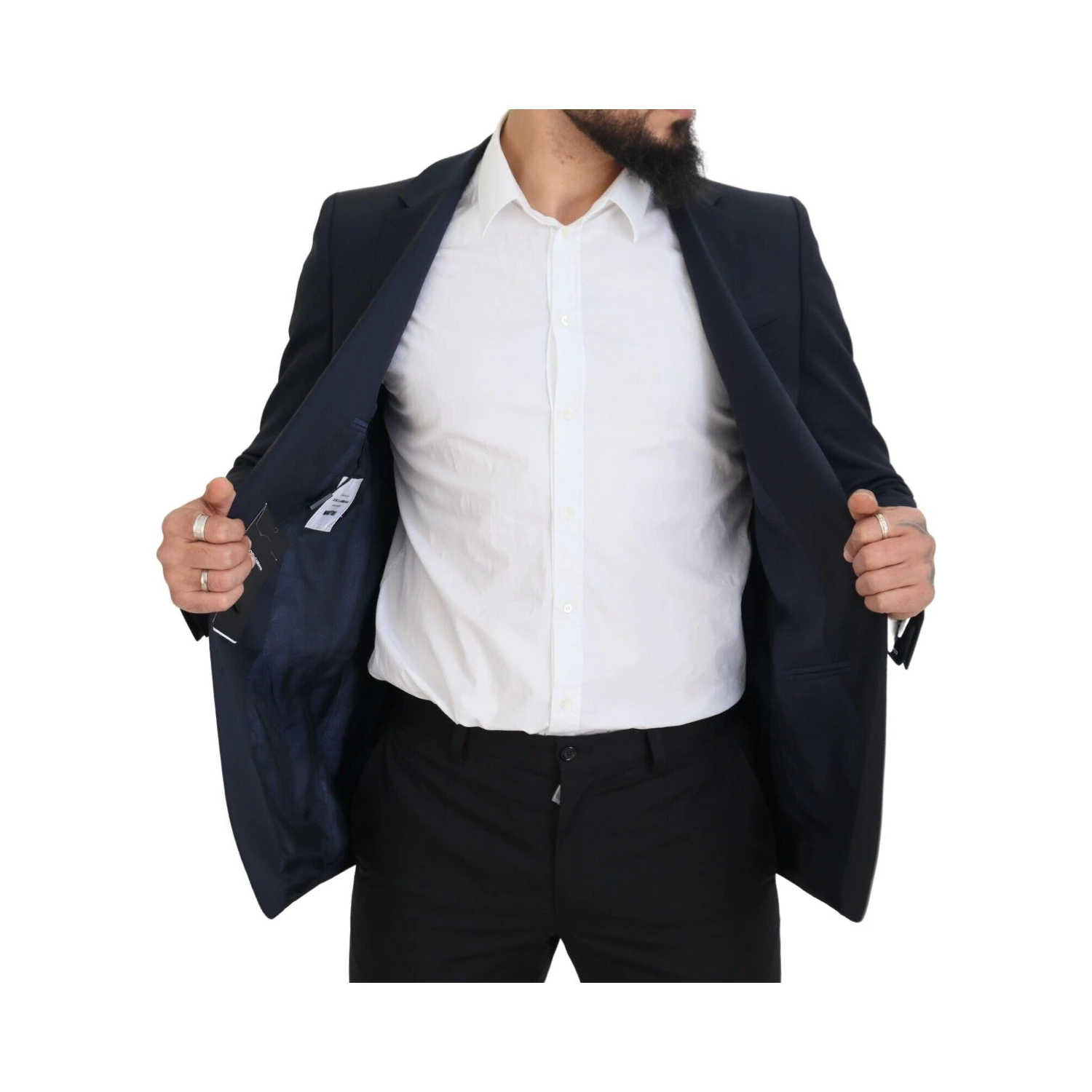 Dark Blue Wool Single Breasted MARTINI Blazer