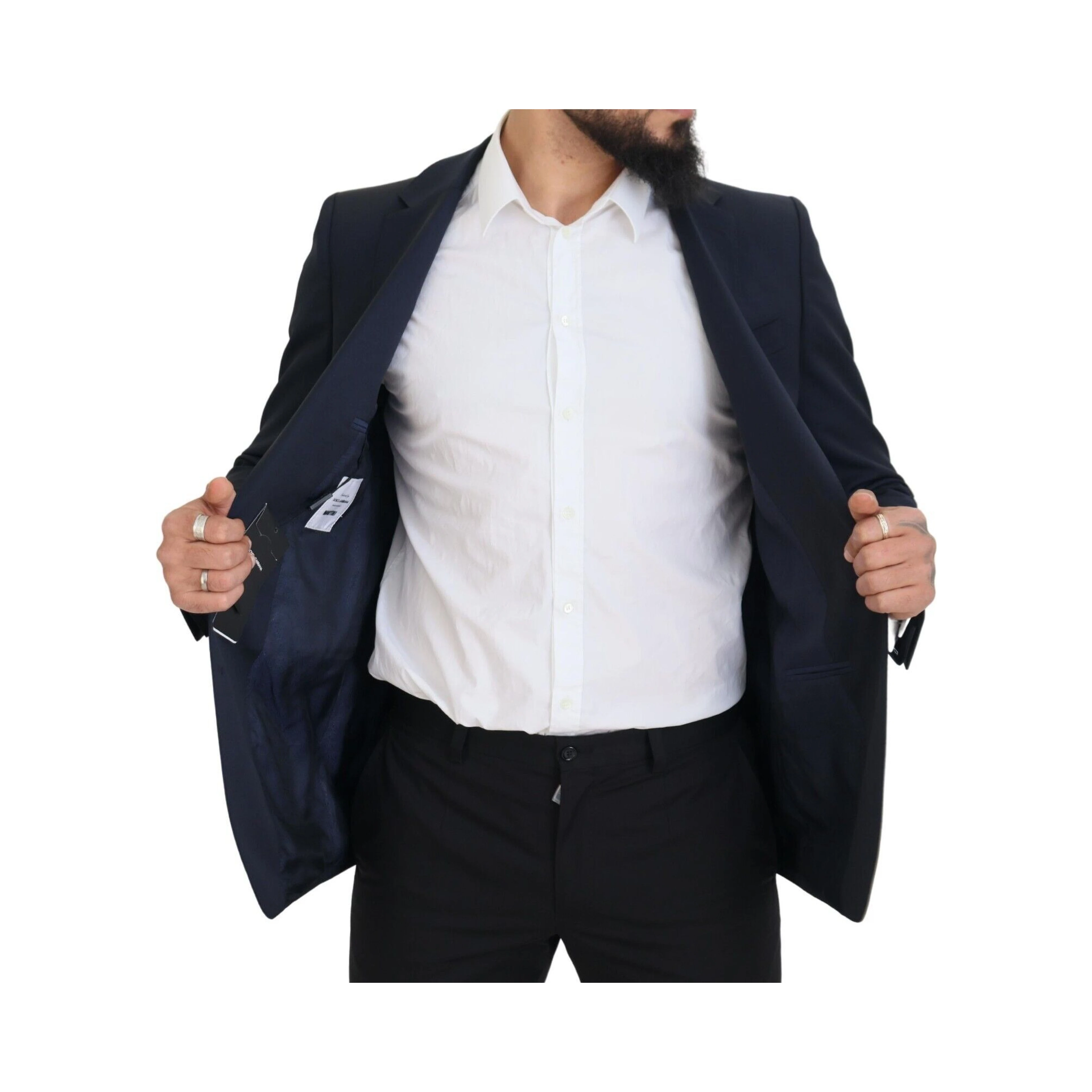 Dark Blue Wool Single Breasted MARTINI Blazer