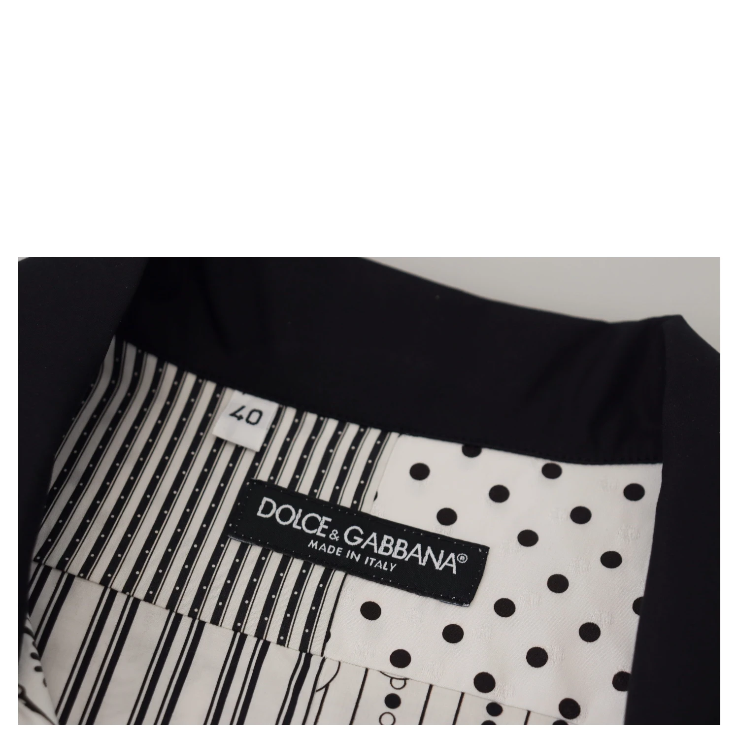 White Black Patterned Button Down Shirt